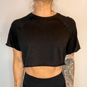 Topshop Black Crop Top